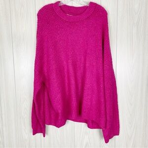 American Eagle | Bright Pink Knit Sweater Size XL